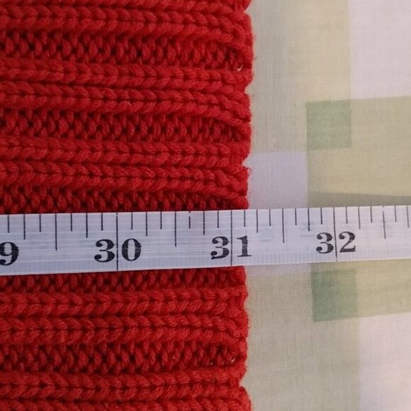 Cato Women's Orange Short Sleeved Semi Turtleneck Crochet Ribbed Sweater Size XL - Picture 7 of 8